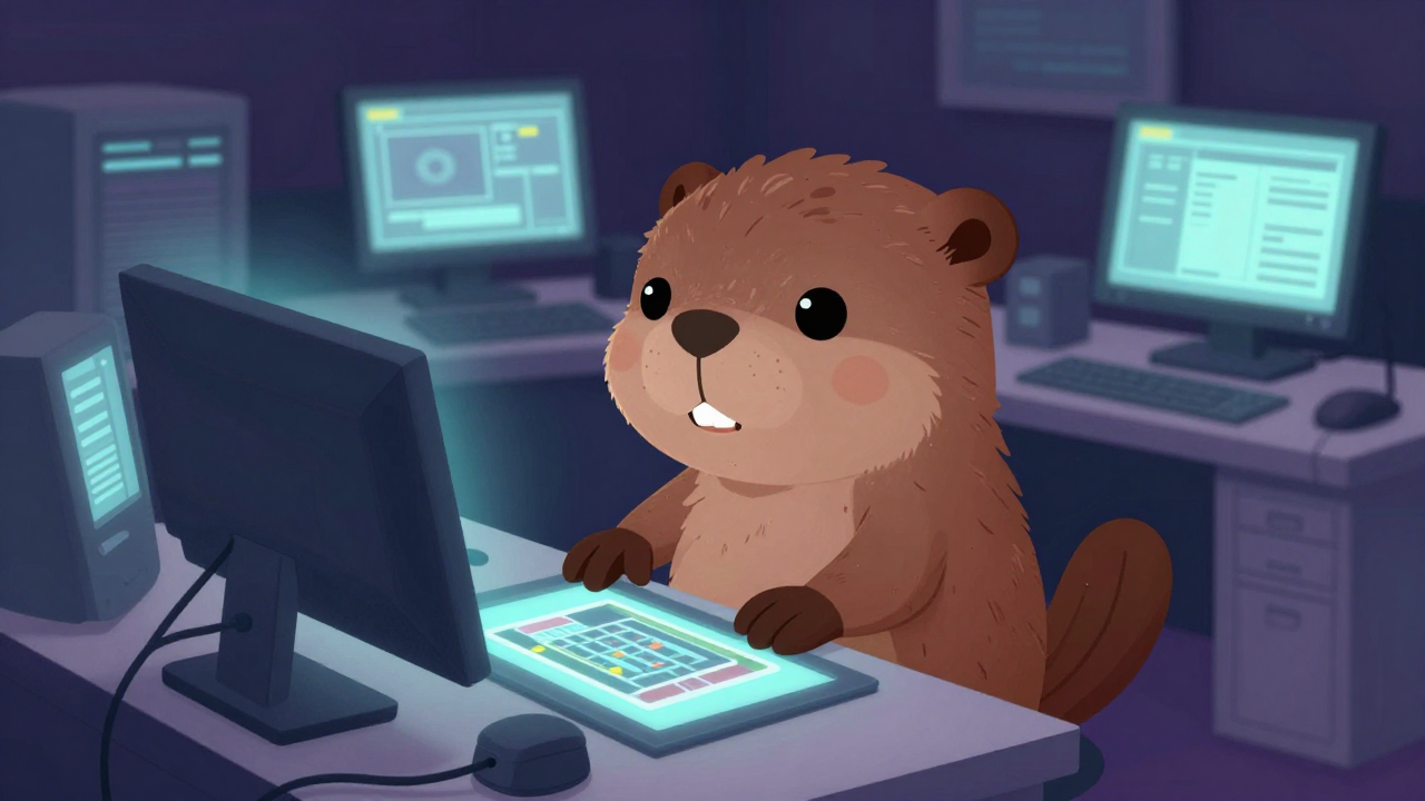 디지털제판원 직업 종사자가 업무를 수행하는 모습