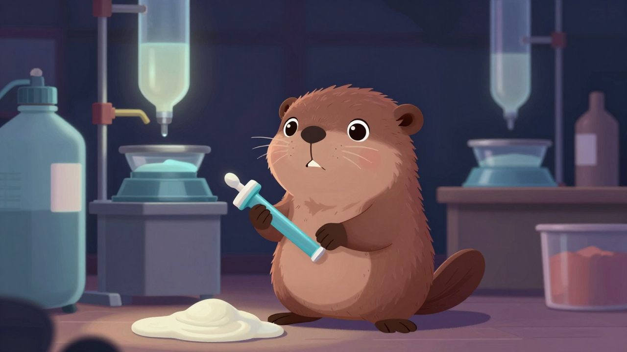 라텍스제조원 직업 종사자가 업무를 수행하는 모습