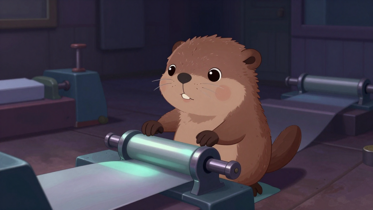 롤벤딩원 직업 종사자가 업무를 수행하는 모습