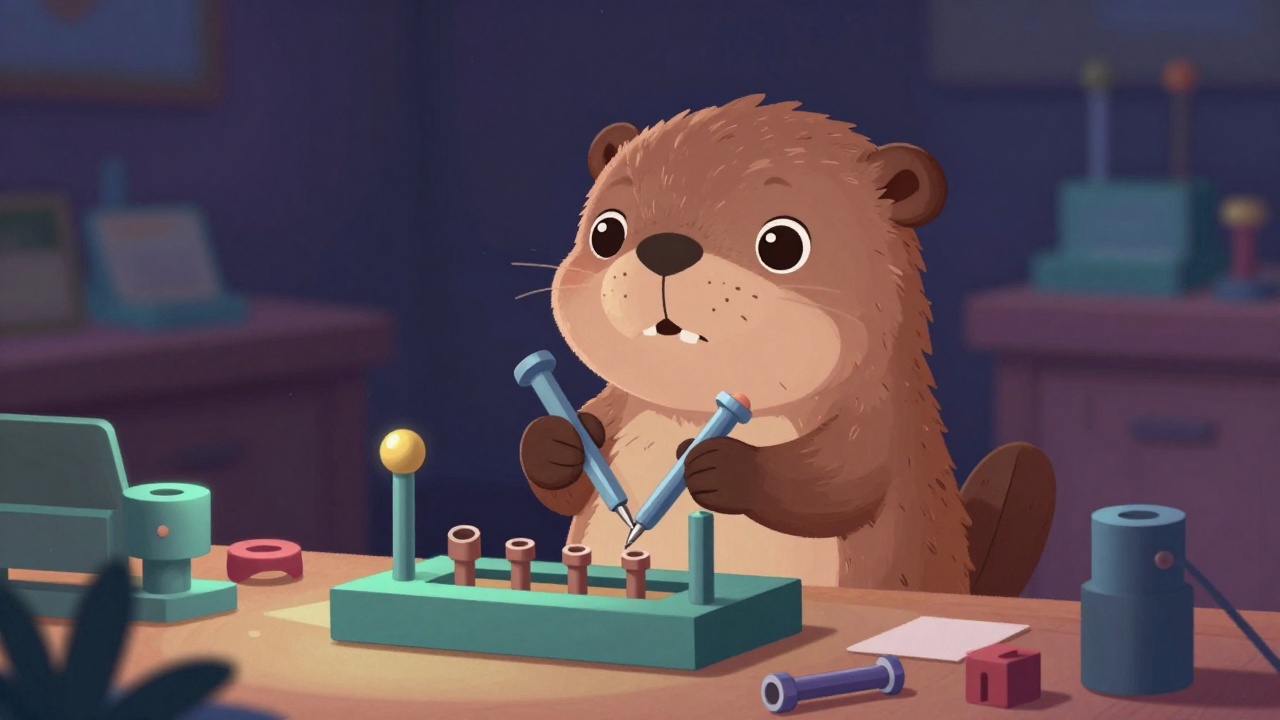 리코더조립원 직업 종사자가 업무를 수행하는 모습