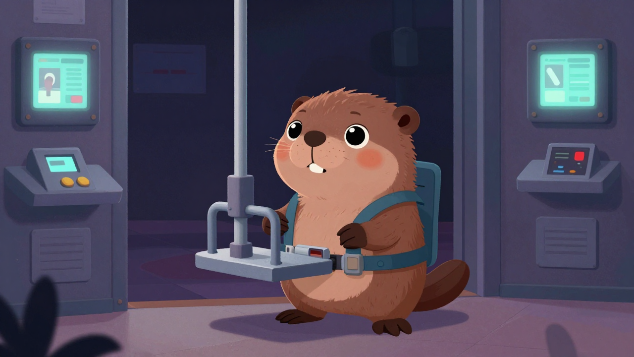 리프트조작원 직업 종사자가 업무를 수행하는 모습