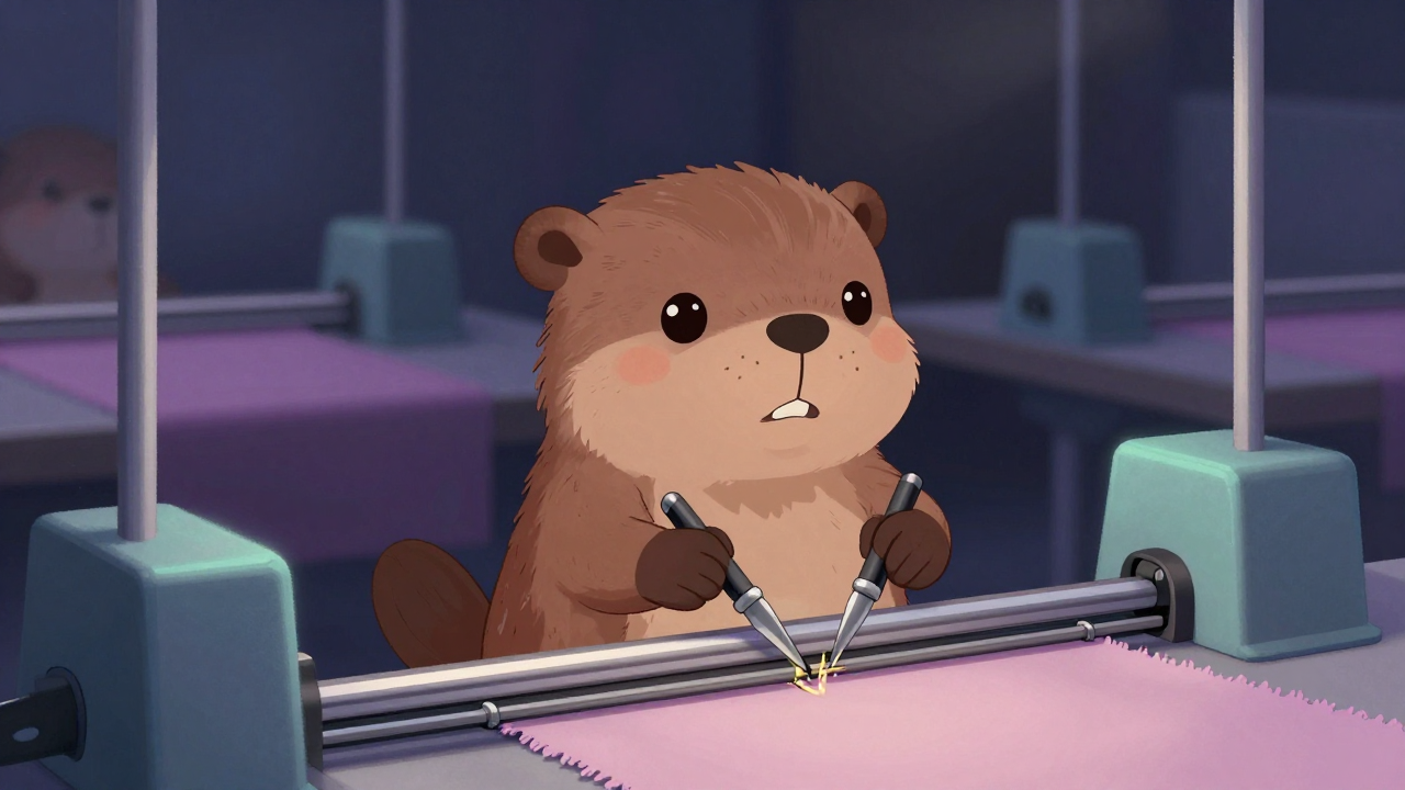 링킹기계조작원 직업 종사자가 업무를 수행하는 모습