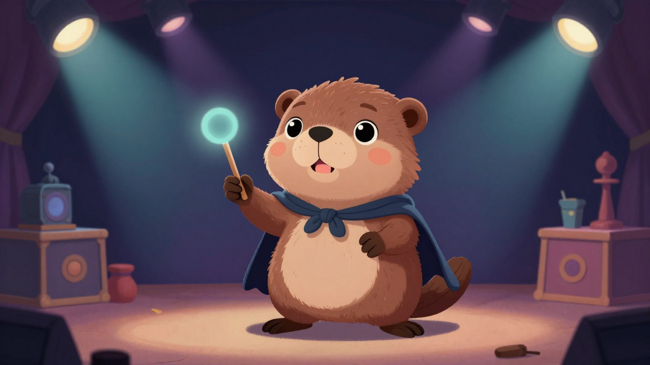 마술사 직업 종사자가 업무를 수행하는 모습