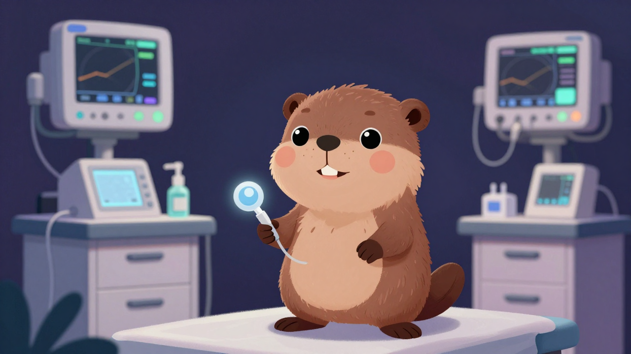 마취전문간호사 직업 종사자가 업무를 수행하는 모습