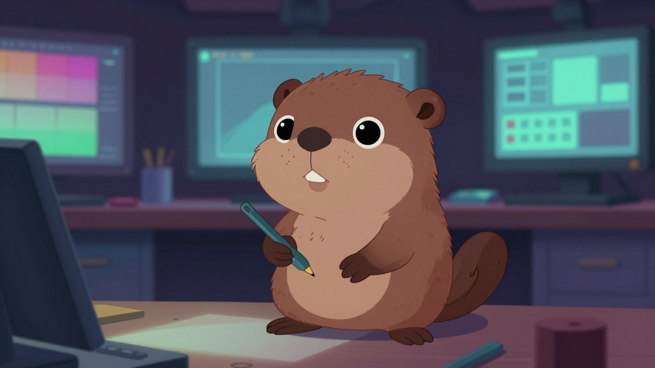 만화영화디지털페인터 직업 종사자가 업무를 수행하는 모습