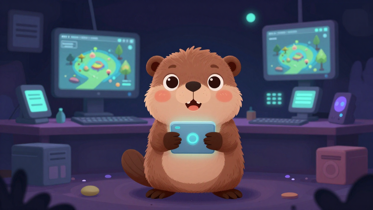 메타버스크리에이터 직업 종사자가 업무를 수행하는 모습