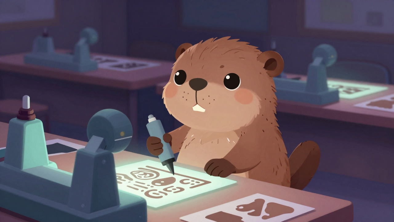 모사공 직업 종사자가 업무를 수행하는 모습