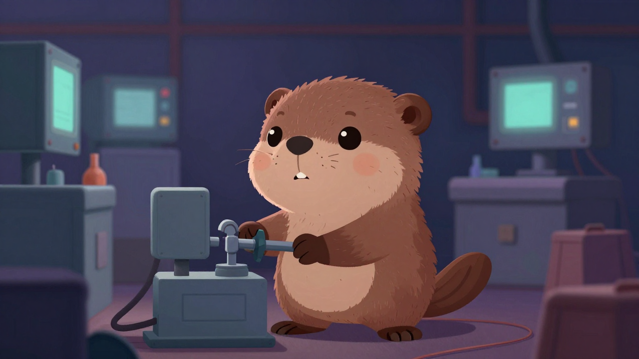 모터사이클성능시험원 직업 종사자가 업무를 수행하는 모습