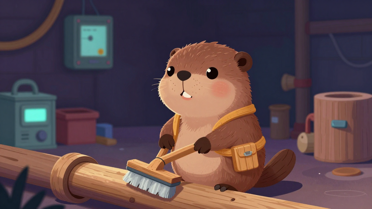 목관세척원 직업 종사자가 업무를 수행하는 모습