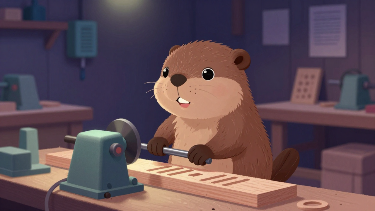 목선반성형기조작원 직업 종사자가 업무를 수행하는 모습