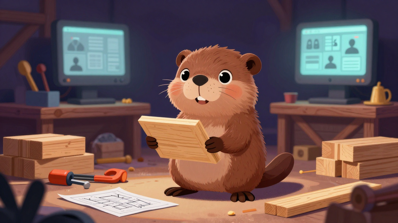 목조주택건립반장 직업 종사자가 업무를 수행하는 모습