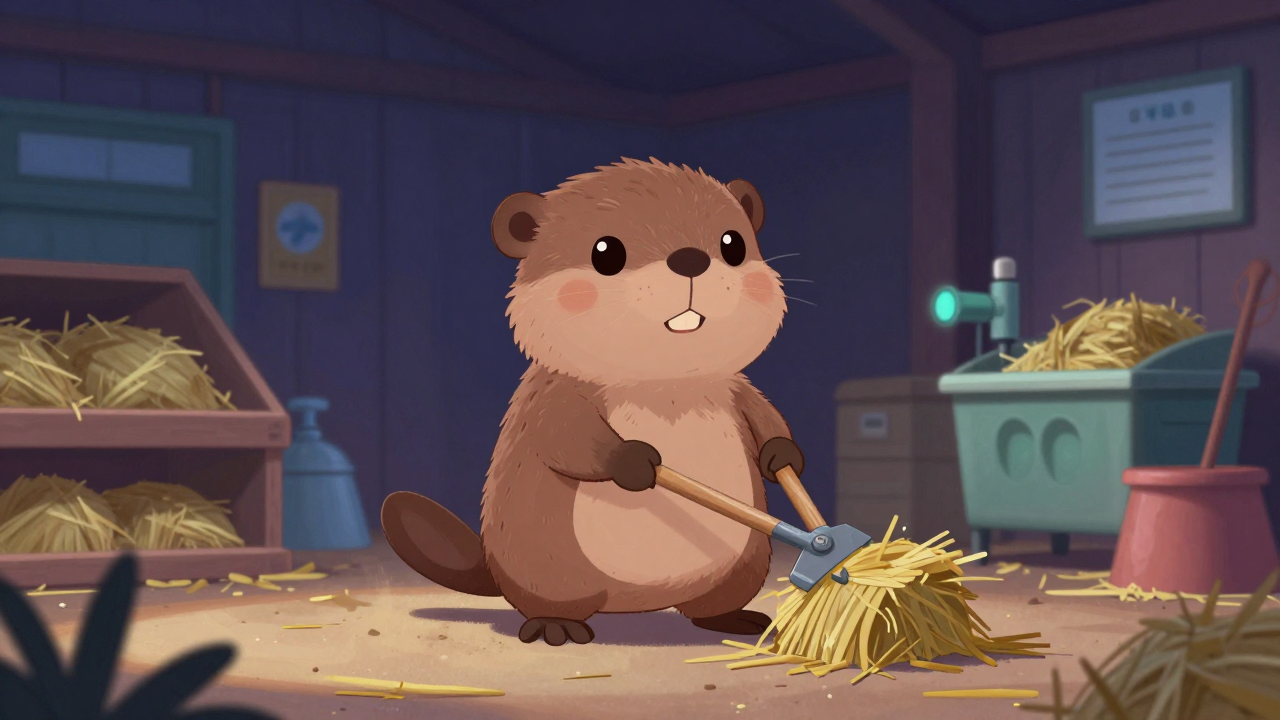 목초재배작업원 직업 종사자가 업무를 수행하는 모습