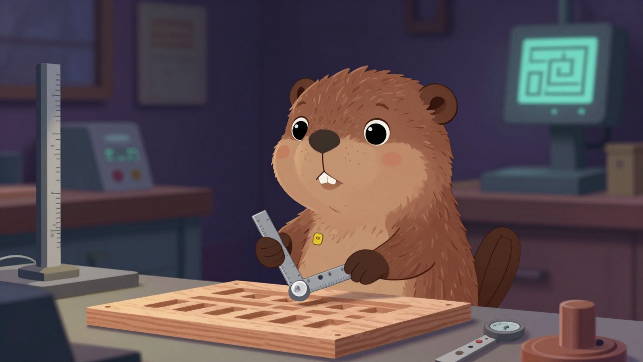 목형검사원 직업 종사자가 업무를 수행하는 모습