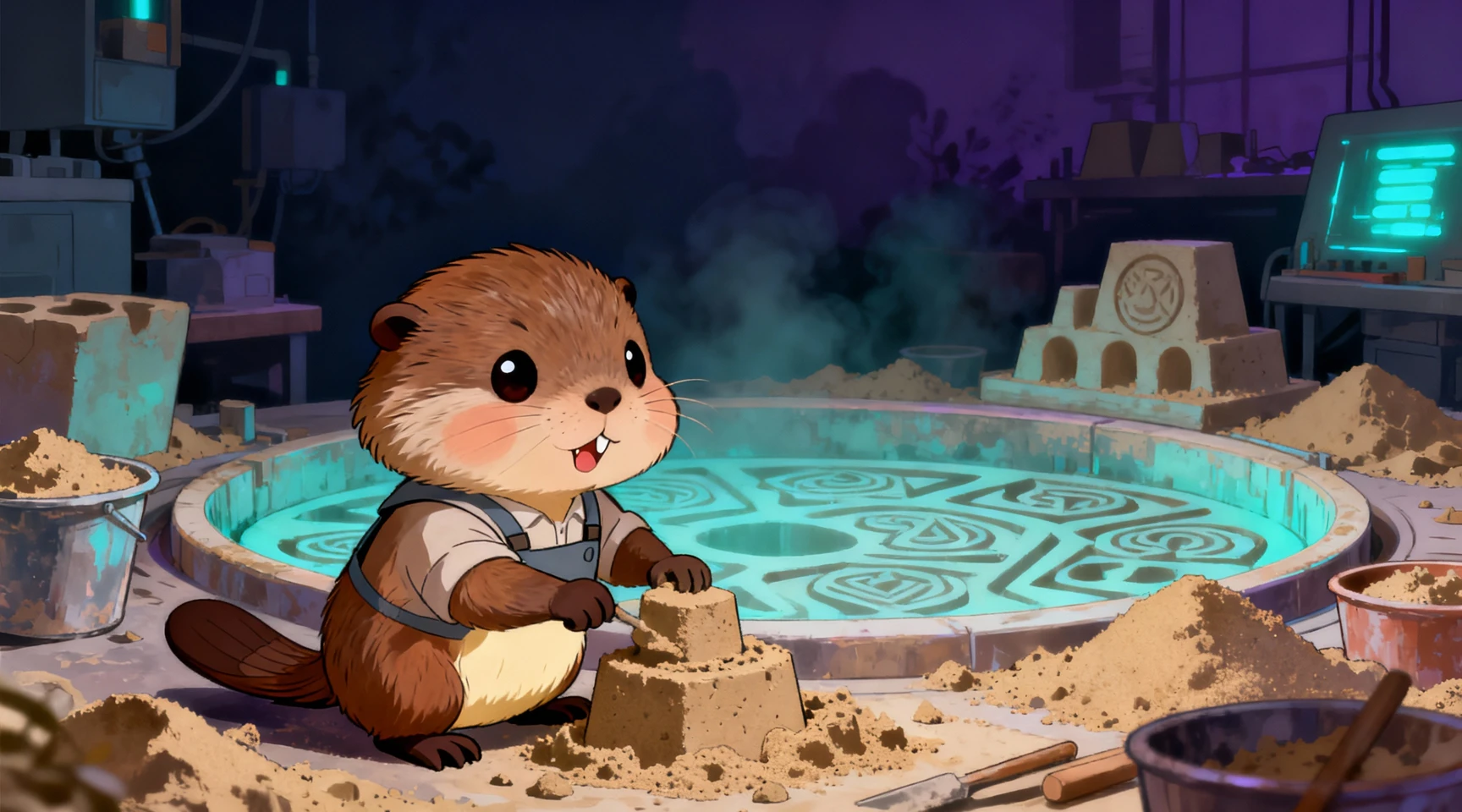 몰딩원 직업 종사자가 업무를 수행하는 모습