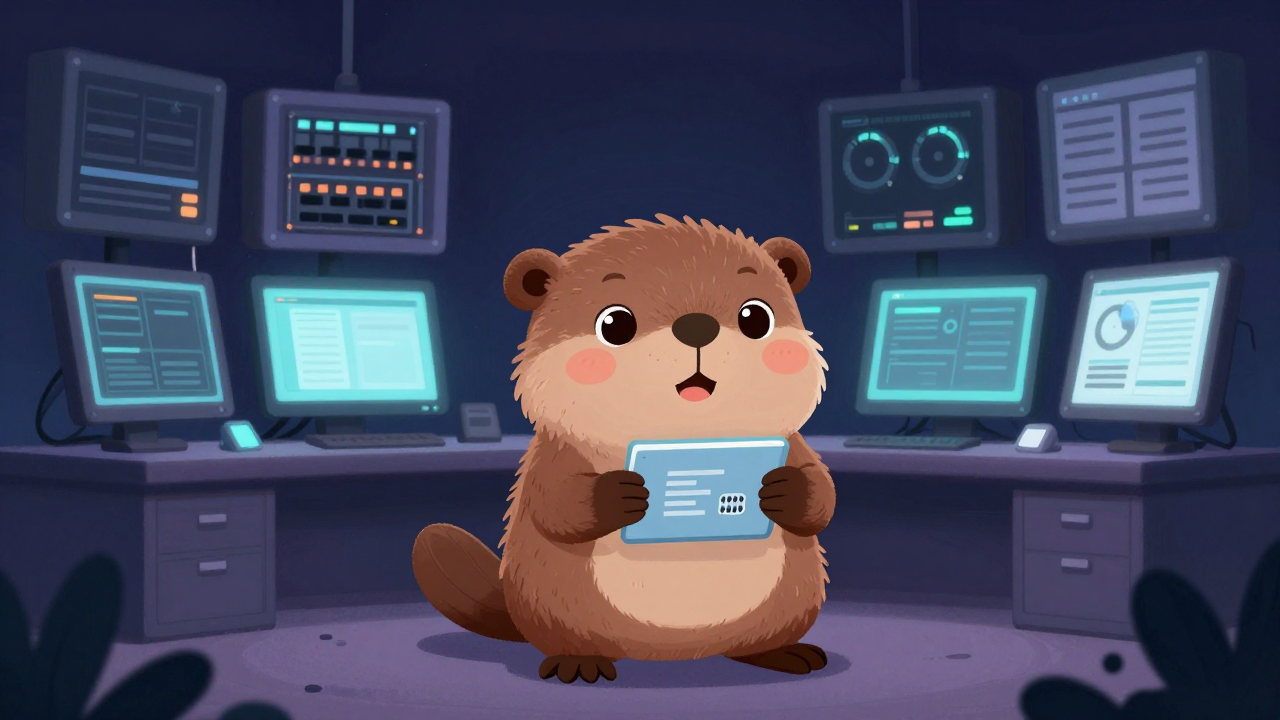 무선통신망관리원 직업 종사자가 업무를 수행하는 모습