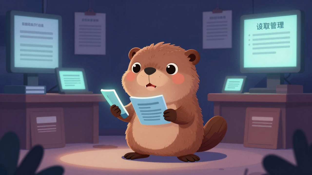 무형재산권관리원 직업 종사자가 업무를 수행하는 모습