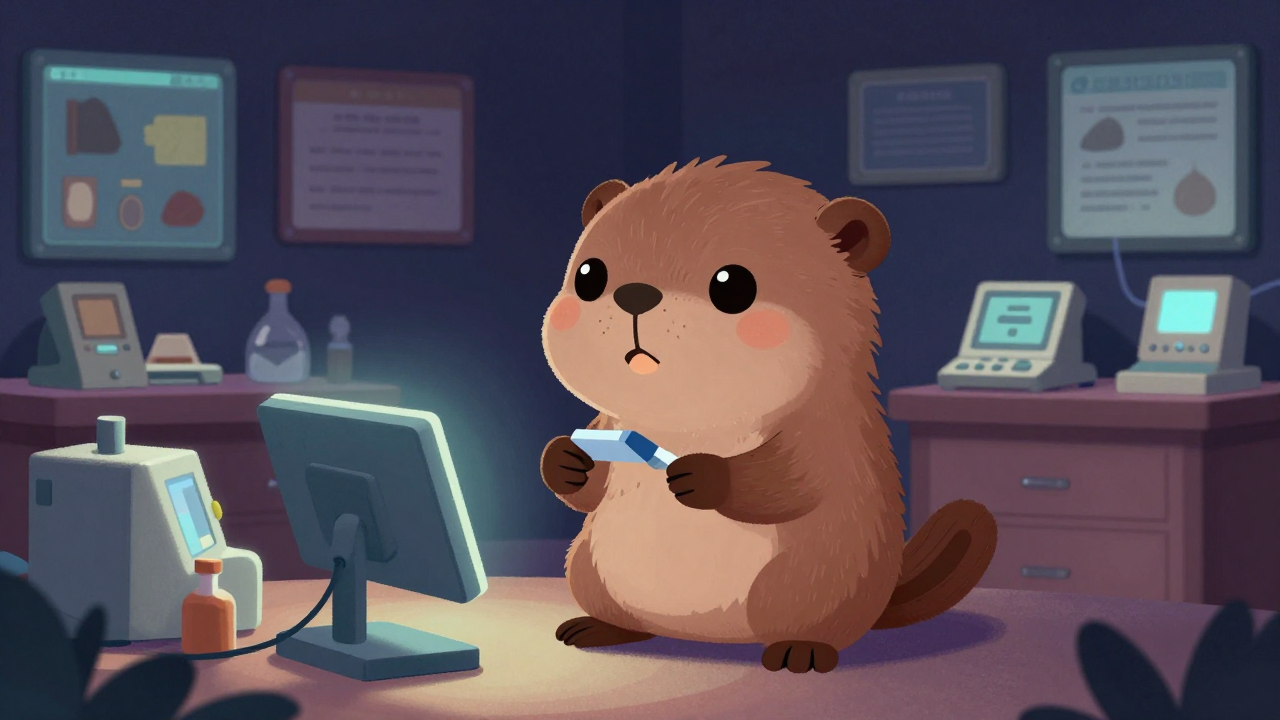 문화재분석원 직업 종사자가 업무를 수행하는 모습