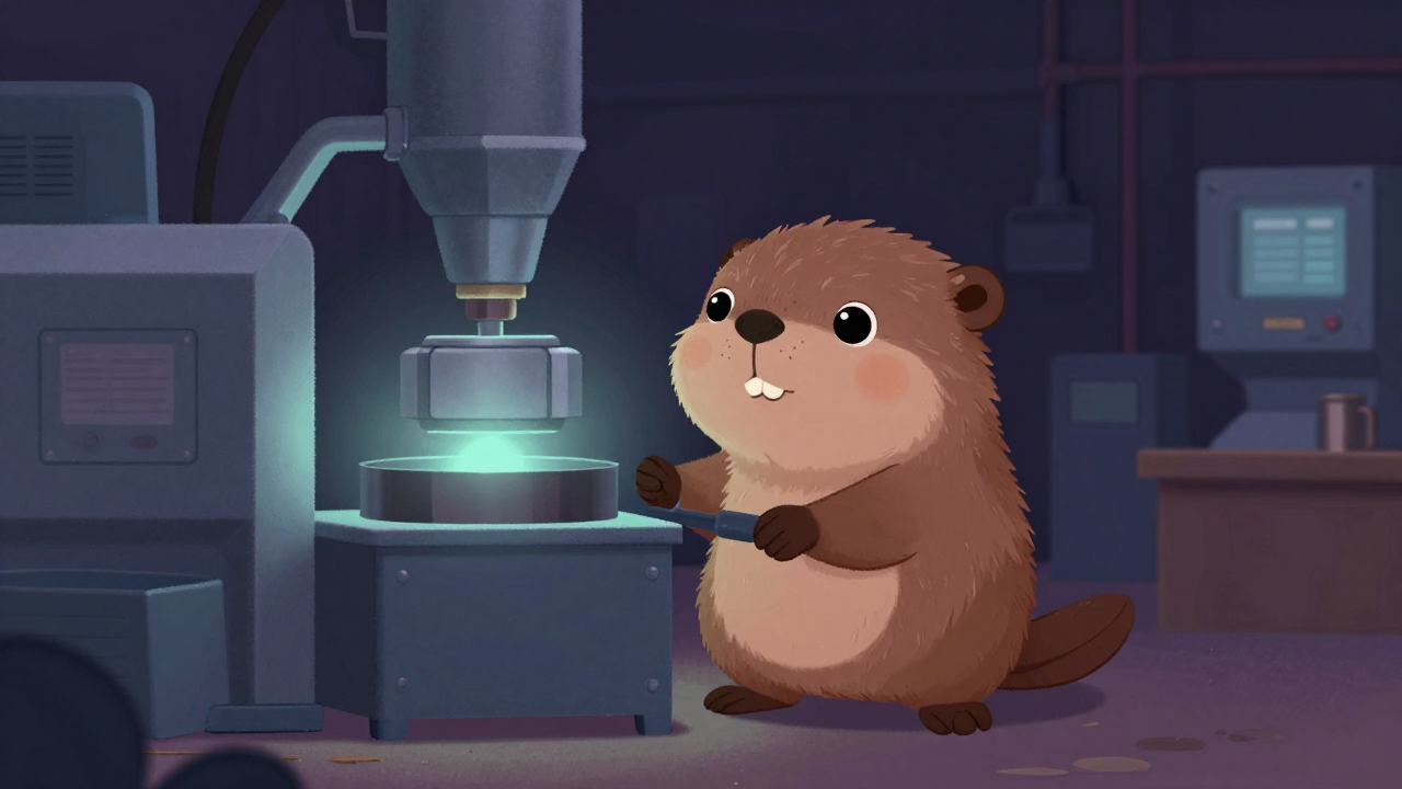 미분쇄기조작원 직업 종사자가 업무를 수행하는 모습