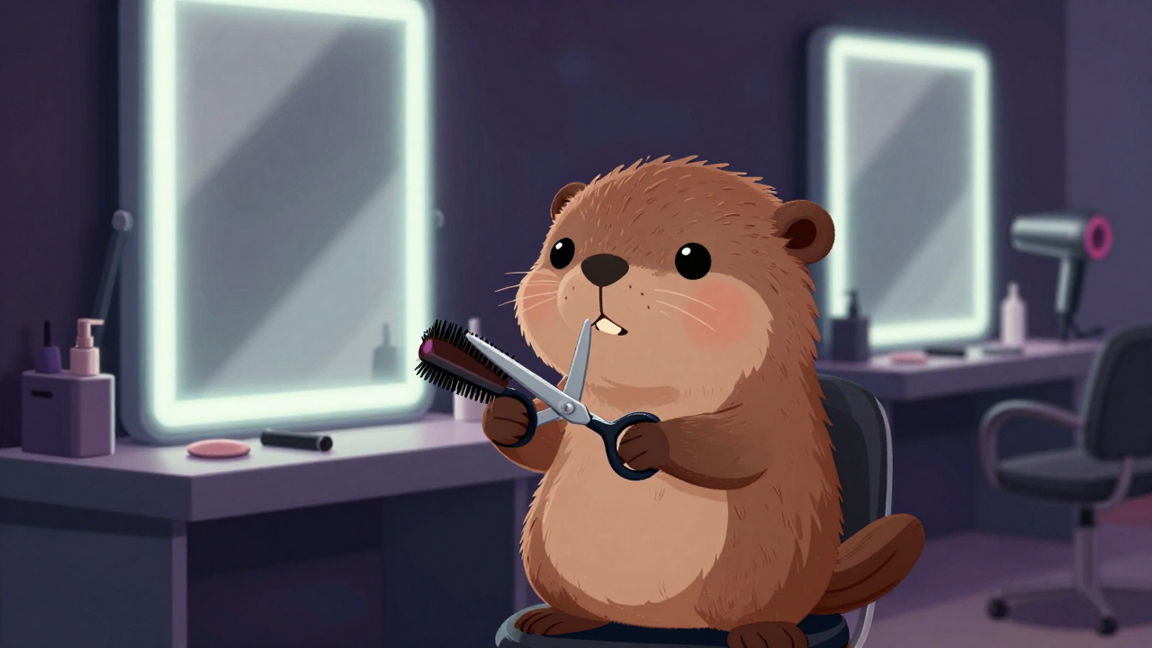 미용사 직업 종사자가 업무를 수행하는 모습