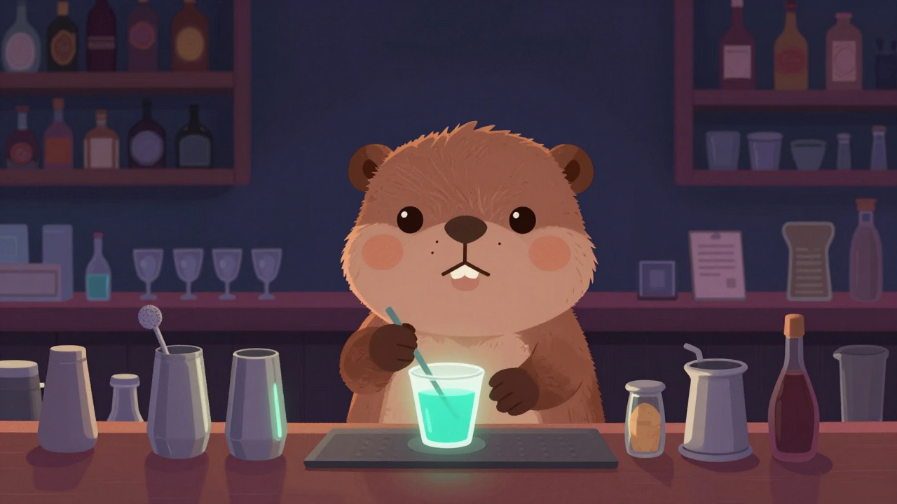 바텐터 직업 종사자가 업무를 수행하는 모습