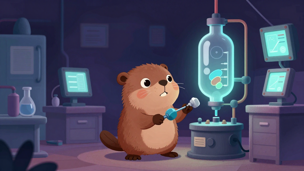 반응로조작원 직업 종사자가 업무를 수행하는 모습