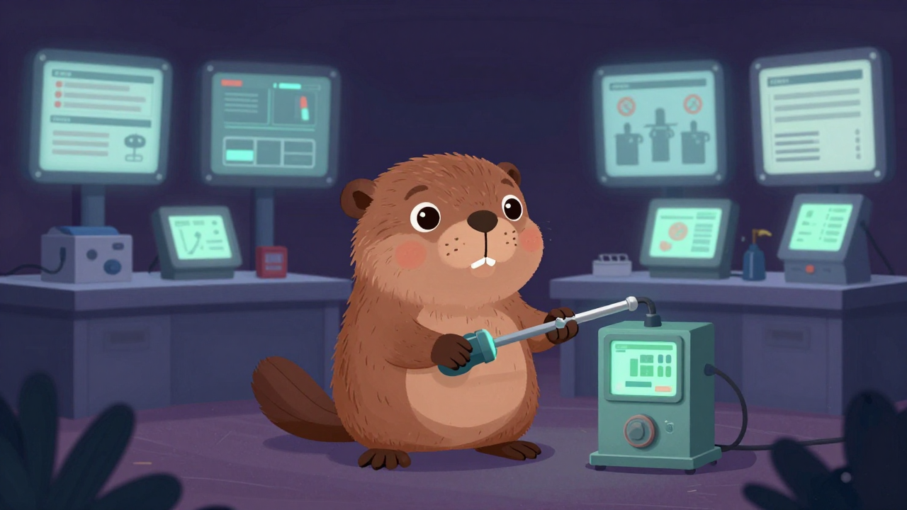 발전연료관리원 직업 종사자가 업무를 수행하는 모습