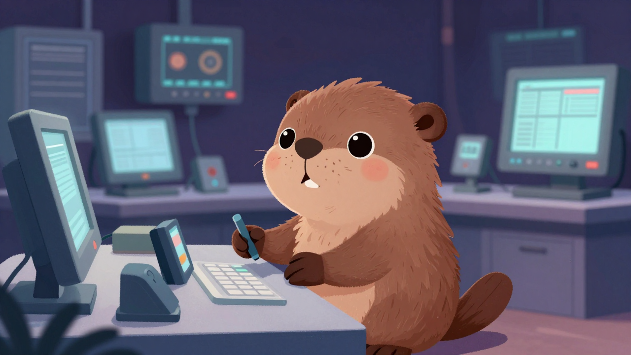 발전제어공무기술원 직업 종사자가 업무를 수행하는 모습