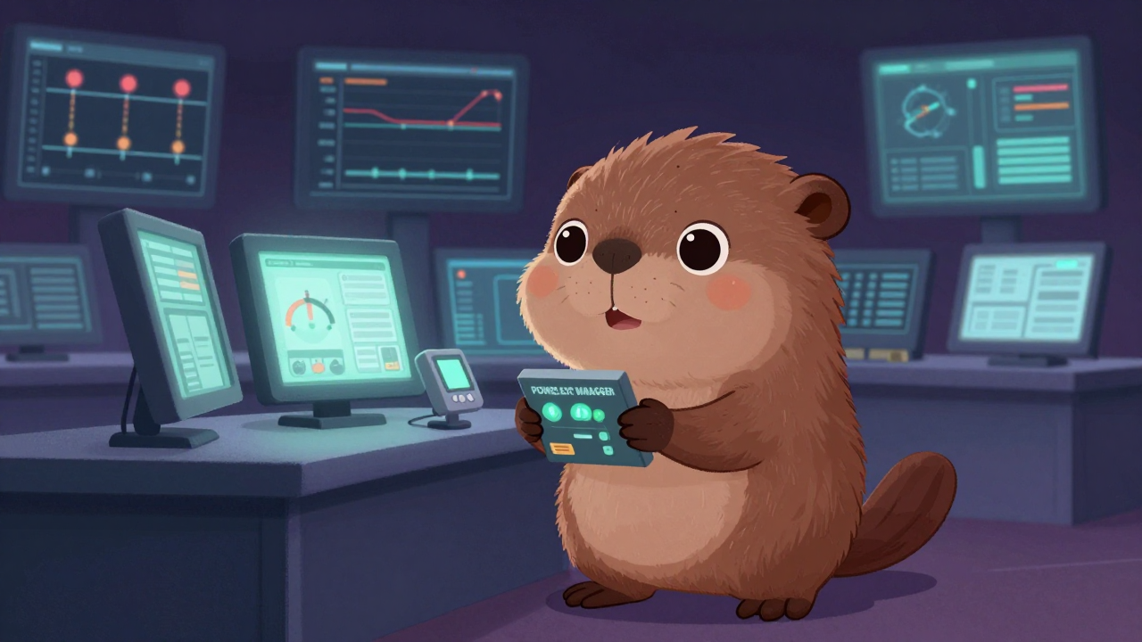 발전효율관리원 직업 종사자가 업무를 수행하는 모습