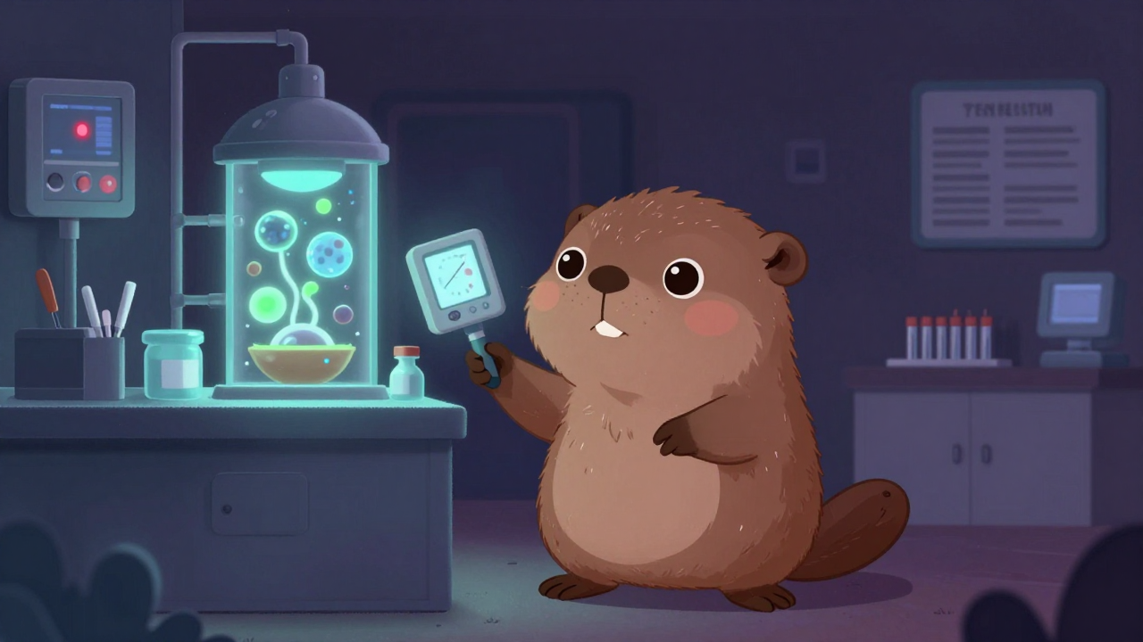 발효실관리원 직업 종사자가 업무를 수행하는 모습