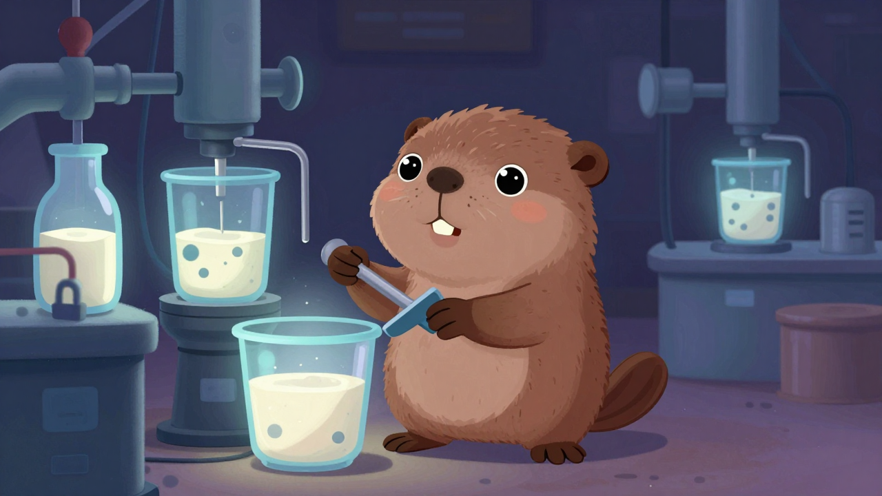 발효유배양액균질원 직업 종사자가 업무를 수행하는 모습