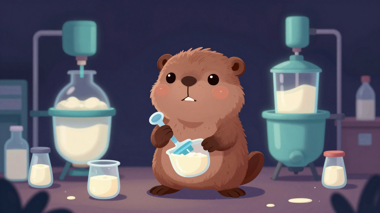 발효유원료조합원 직업 종사자가 업무를 수행하는 모습