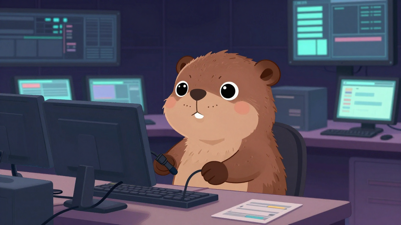 방송인제스트원 직업 종사자가 업무를 수행하는 모습