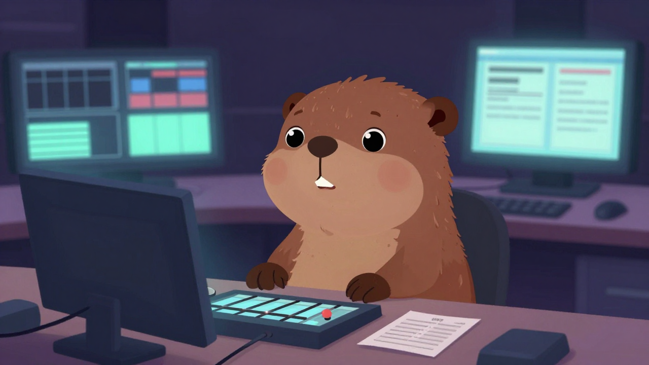 방송주조감독 직업 종사자가 업무를 수행하는 모습