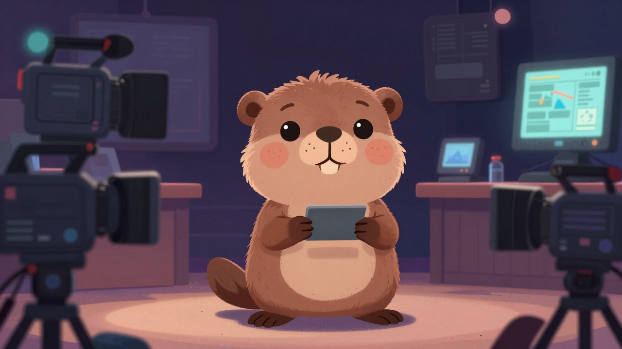 방송카메라강사 직업 종사자가 업무를 수행하는 모습