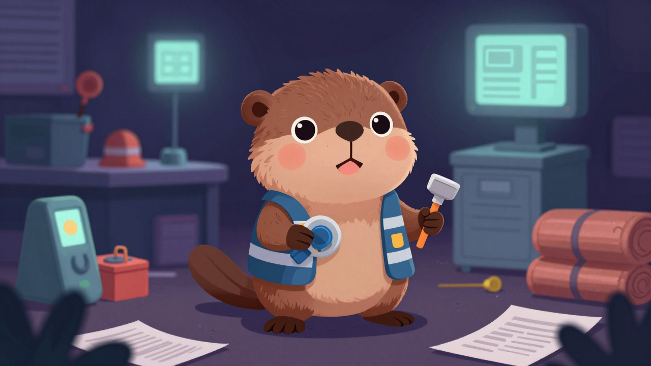 방수반장 직업 종사자가 업무를 수행하는 모습