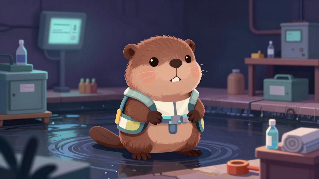 방수보조원 직업 종사자가 업무를 수행하는 모습