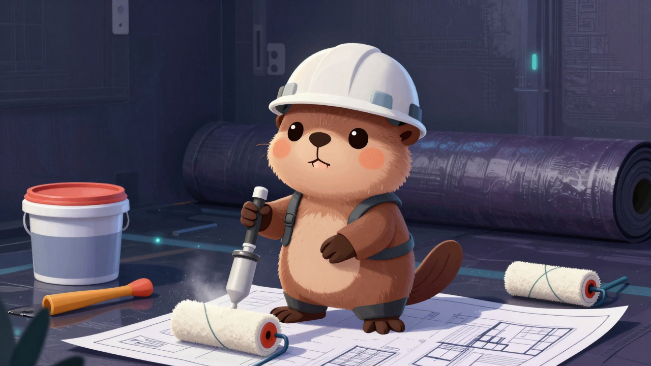 방수원 직업 종사자가 업무를 수행하는 모습