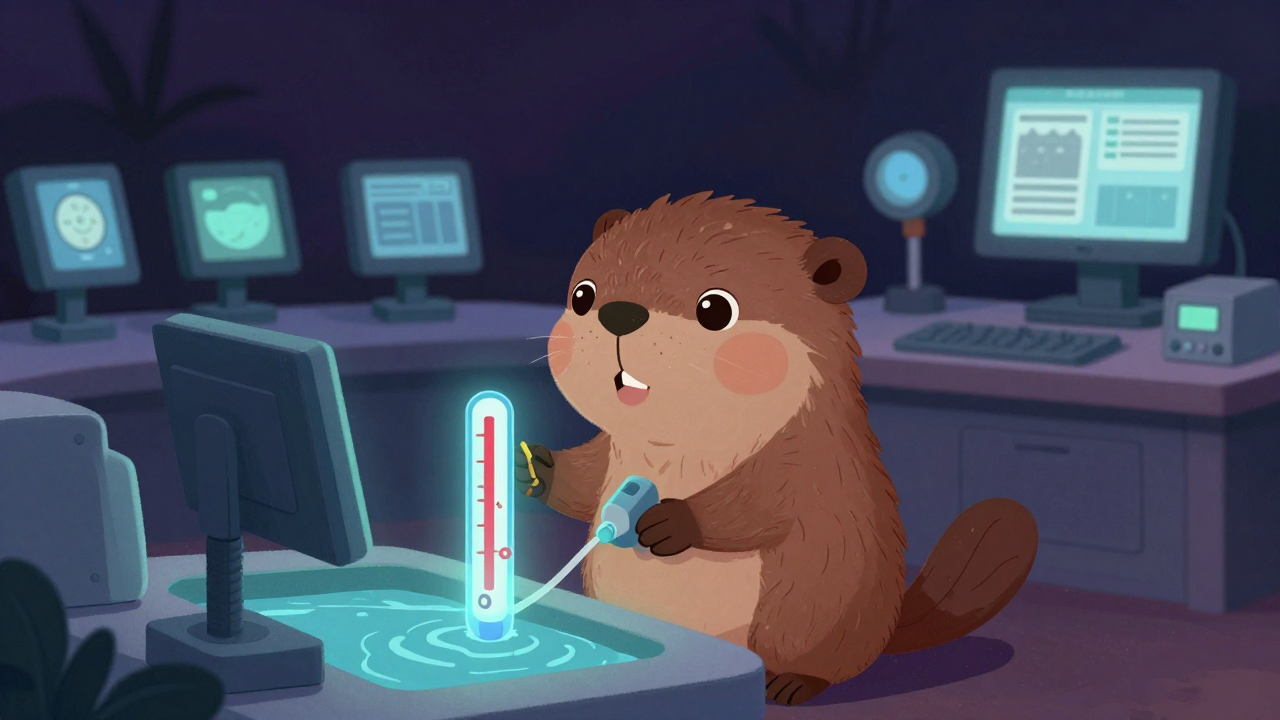 배수지관리원 직업 종사자가 업무를 수행하는 모습