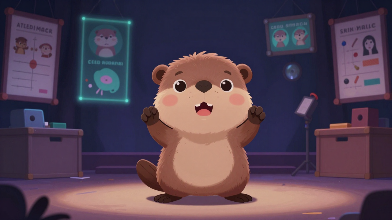 배우 직업 종사자가 업무를 수행하는 모습