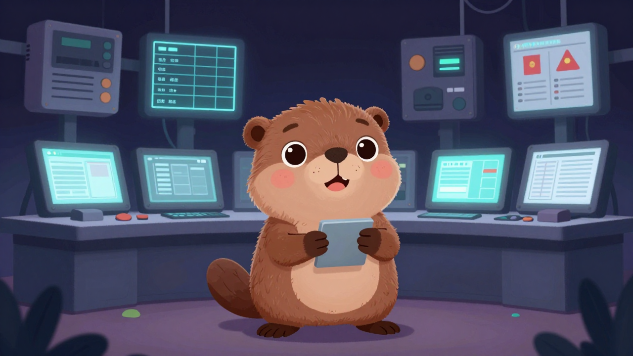 배전사령원 직업 종사자가 업무를 수행하는 모습