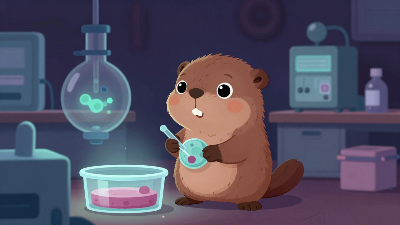 배지조제원 직업 종사자가 업무를 수행하는 모습