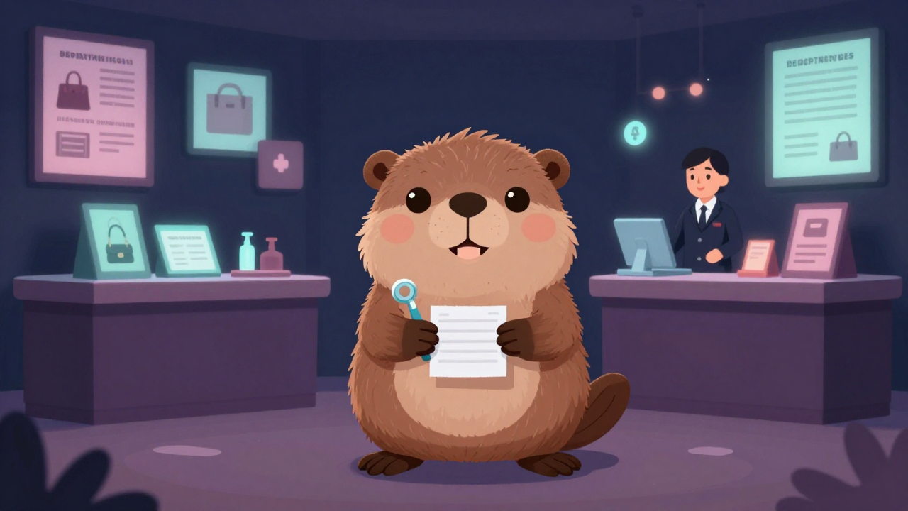 백화점상품판매원 직업 종사자가 업무를 수행하는 모습