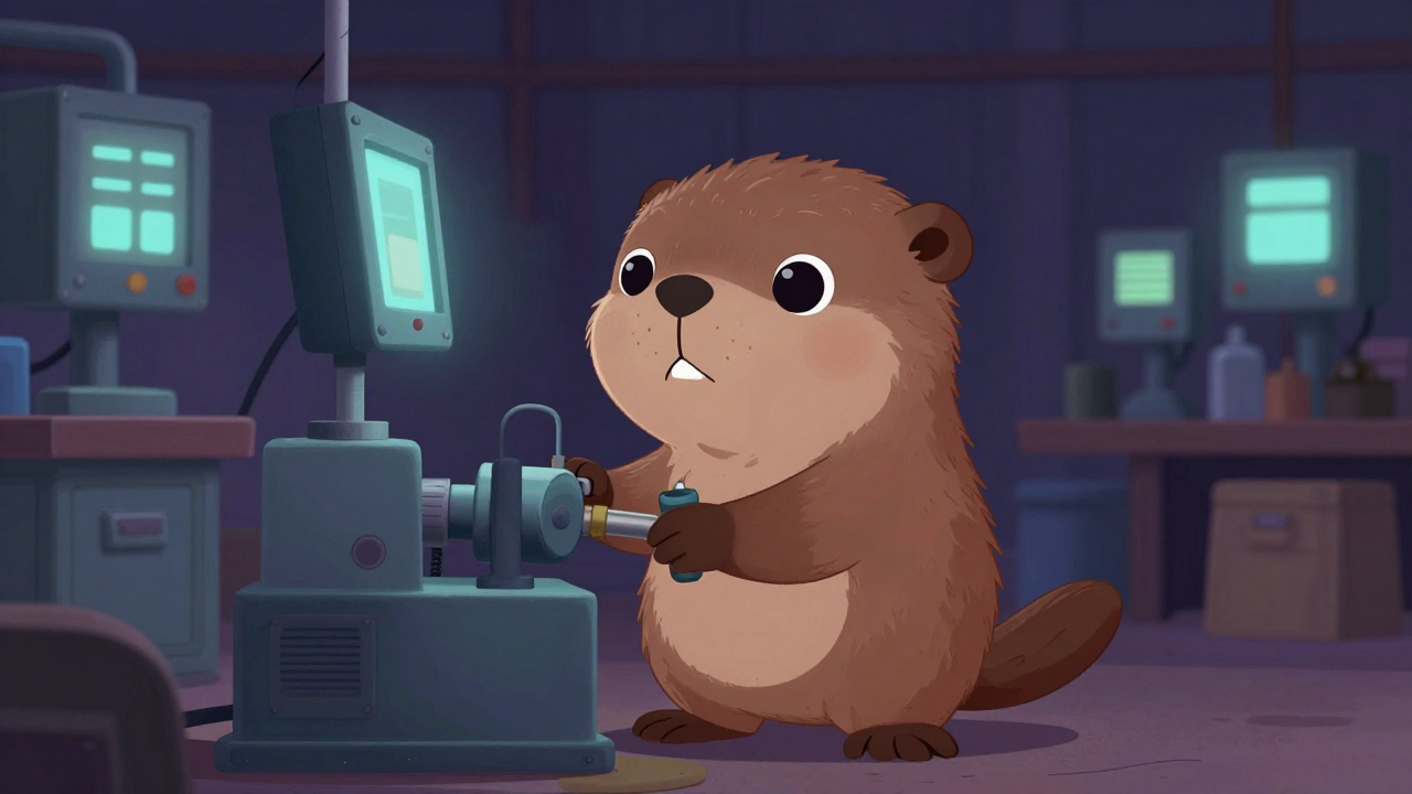 밸브검사원 직업 종사자가 업무를 수행하는 모습