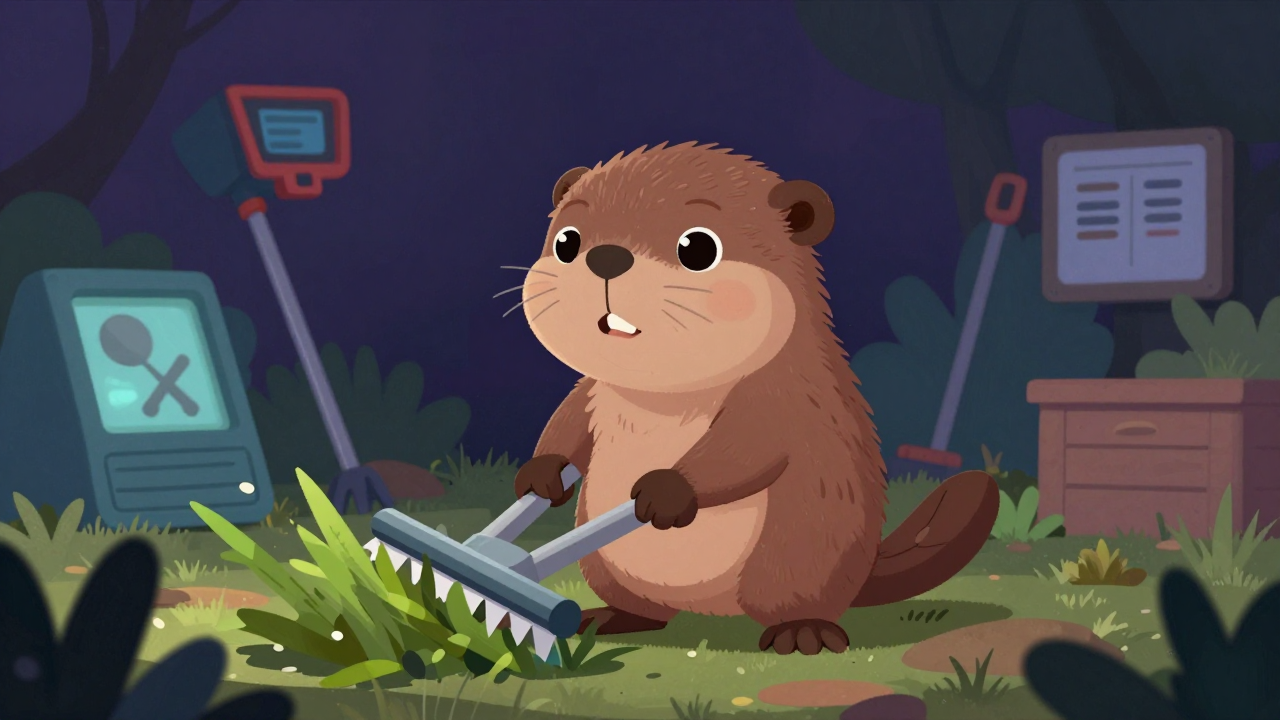 벌초원 직업 종사자가 업무를 수행하는 모습