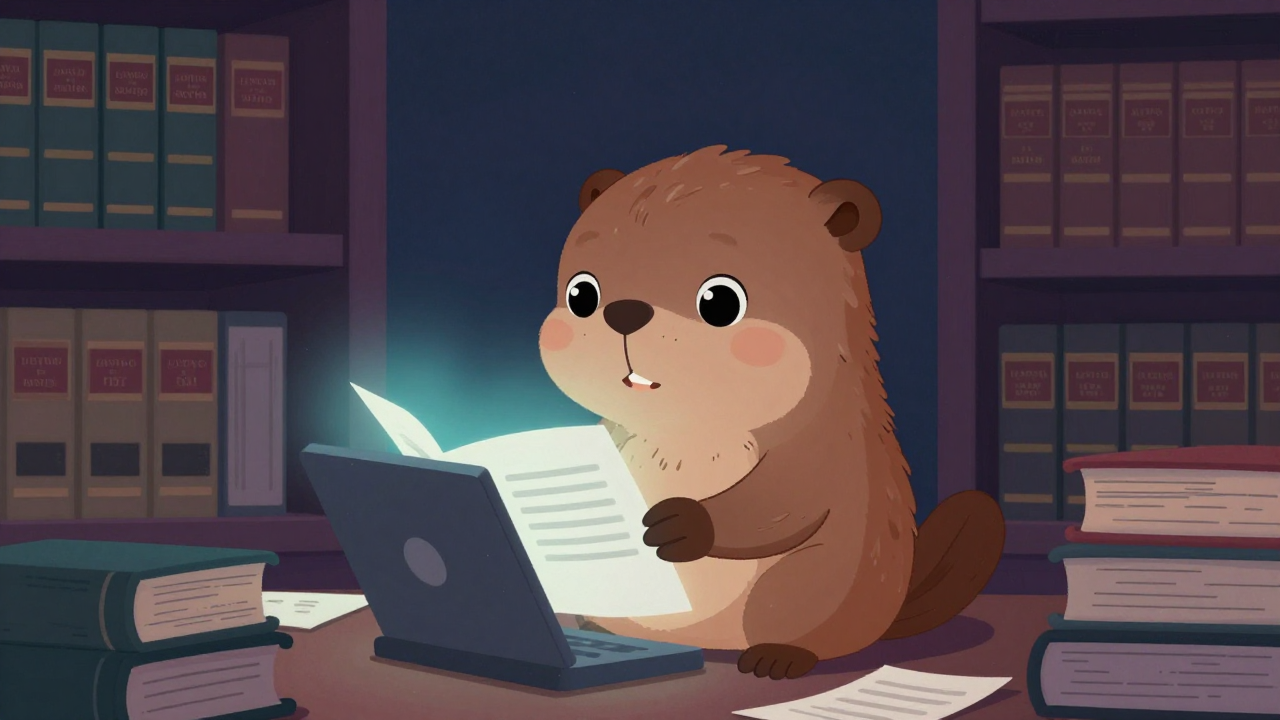 법학연구원 직업 종사자가 업무를 수행하는 모습