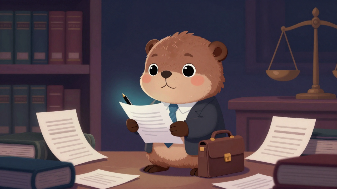 변호사 직업 종사자가 업무를 수행하는 모습