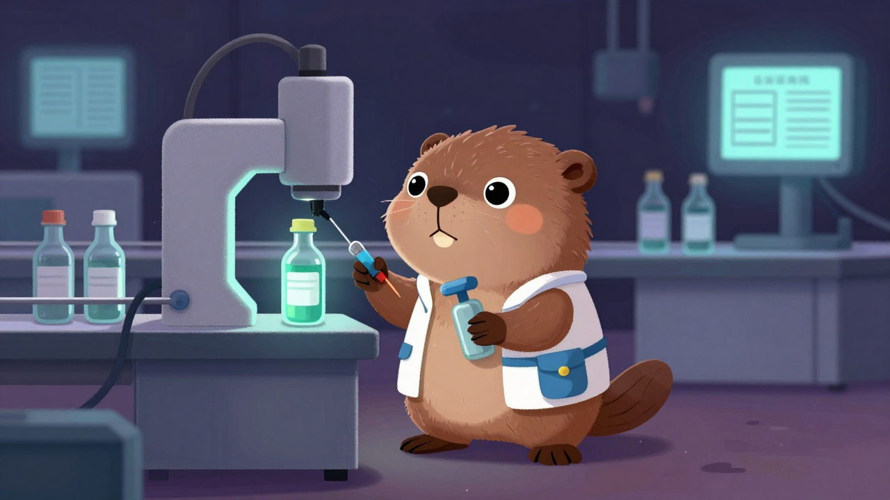 병검사원 직업 종사자가 업무를 수행하는 모습