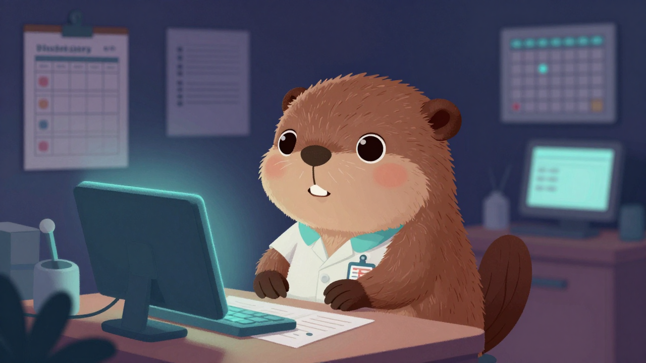 병원코디네이터 직업 종사자가 업무를 수행하는 모습