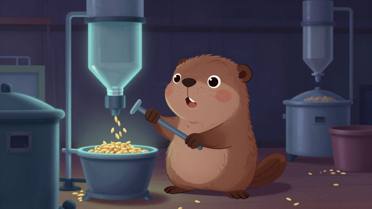 보리엑기스추출원 직업 종사자가 업무를 수행하는 모습