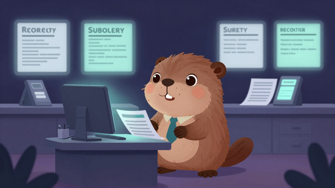 보증보험구상사무원 직업 종사자가 업무를 수행하는 모습